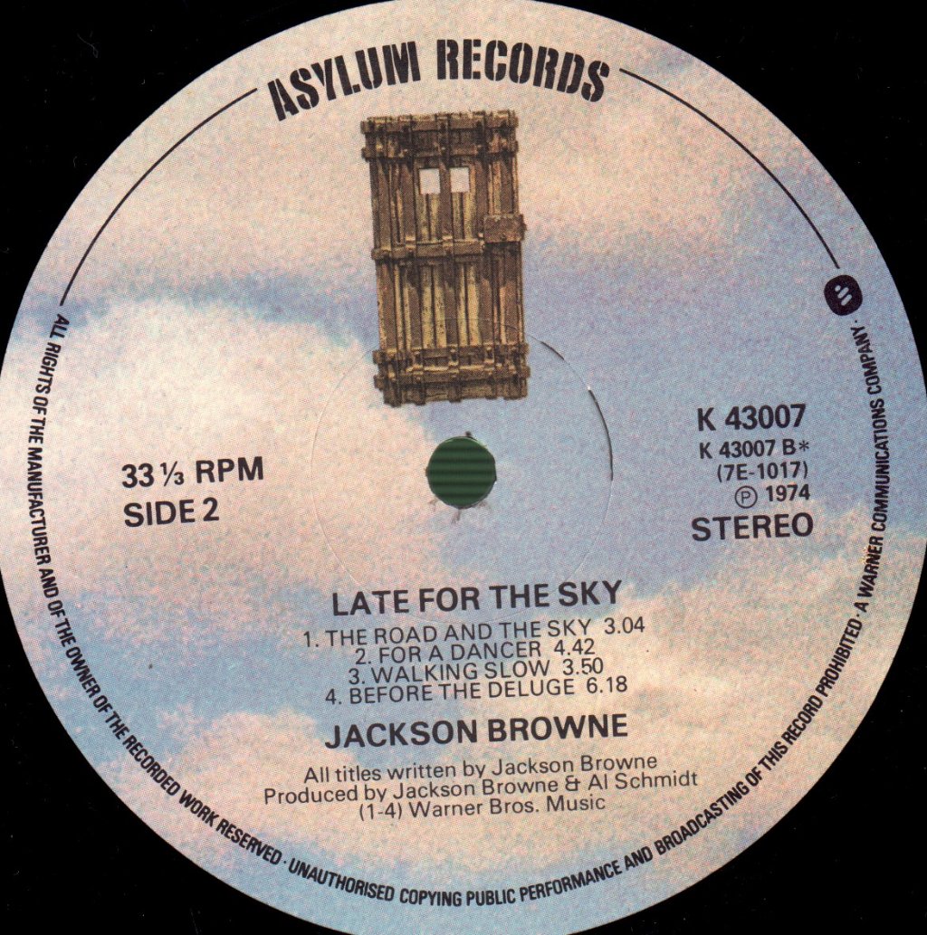 Jackson Browne - Late For The Sky - Lp