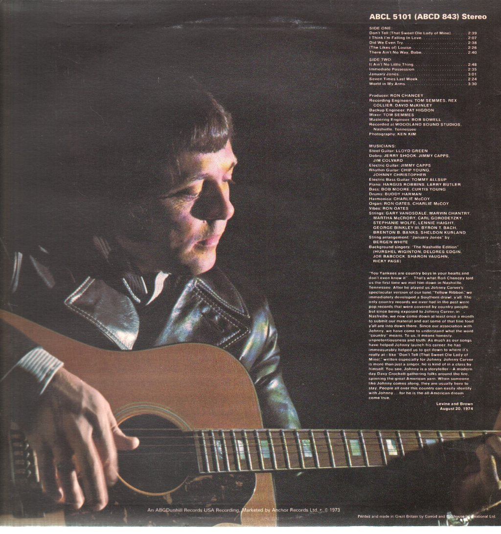 Johnny Carver - Don't Tell - Lp