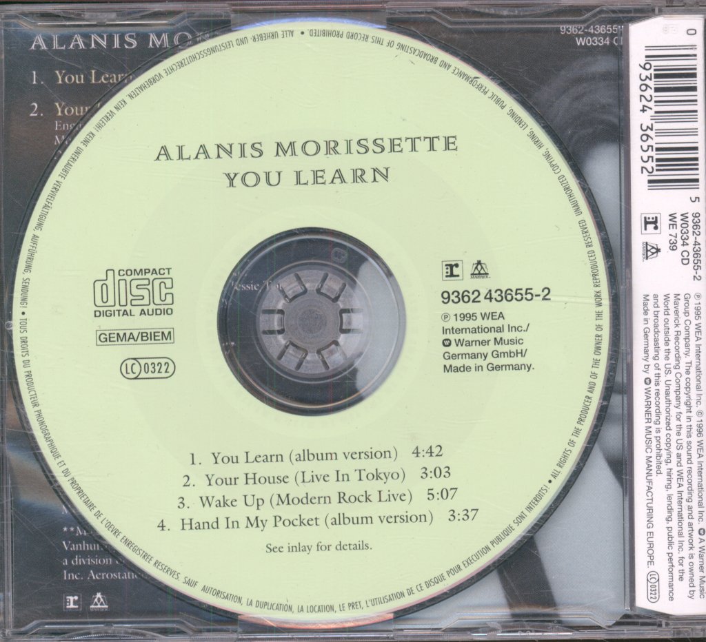 Alanis Morissette - You Learn - Cd