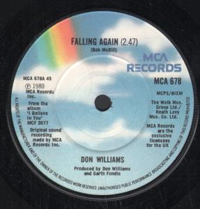 Don Williams - Falling Again - 7 Inch