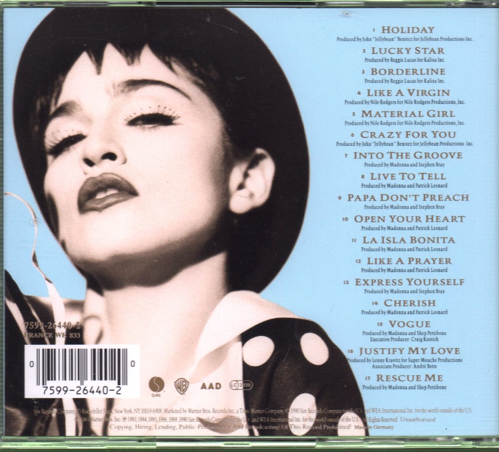 Madonna - Immaculate Collection - Cd