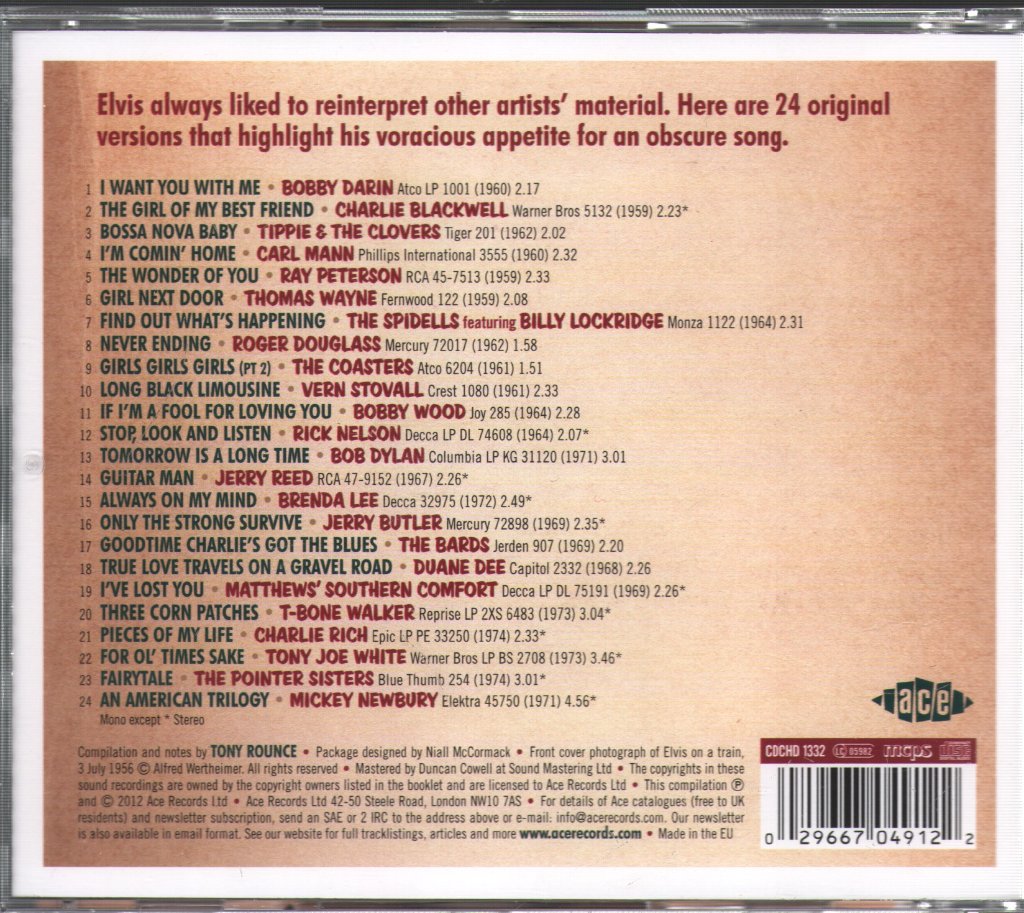 Various Artists - Elvis Heard Them Here First - Cd