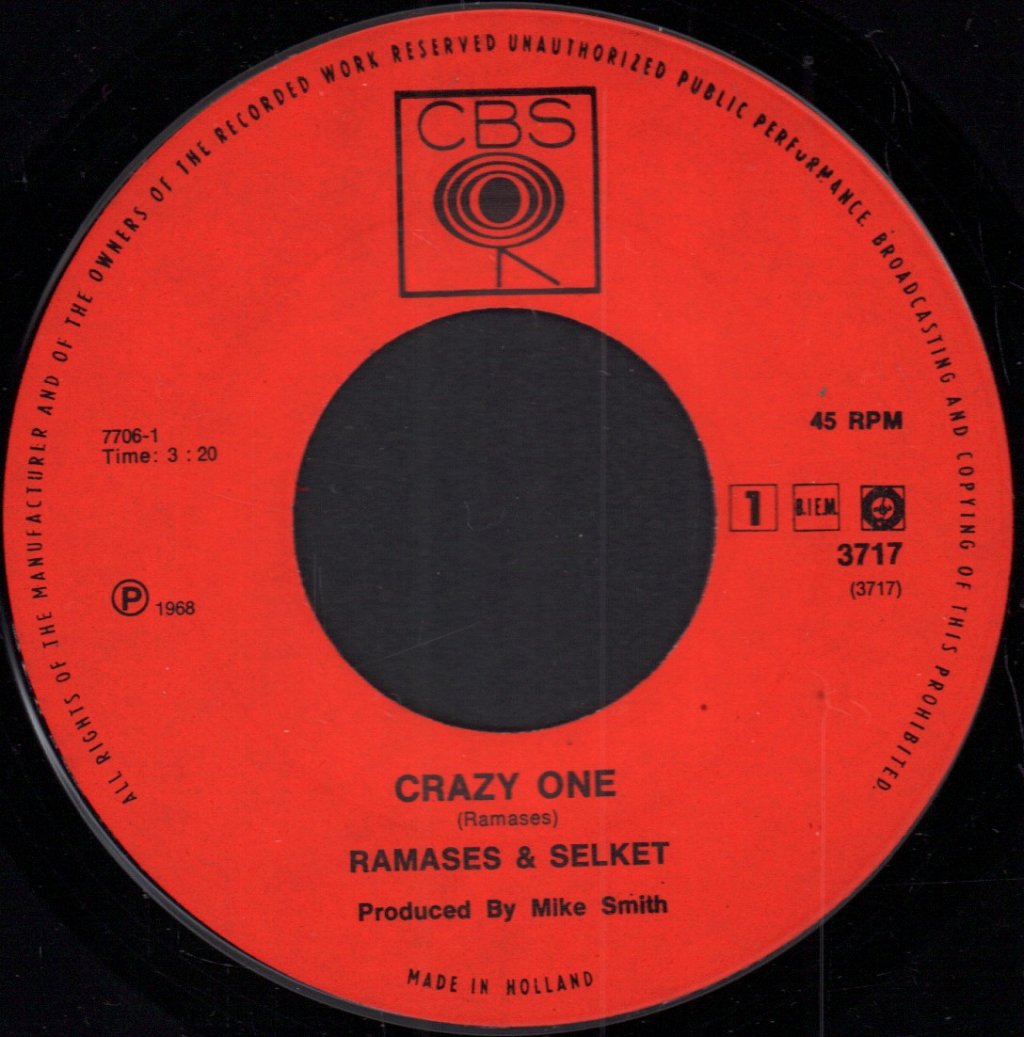 Ramases And Selket - Crazy One - 7 Inch