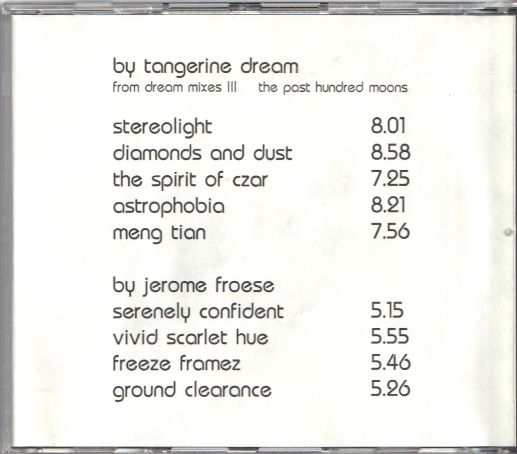 Tangerine Dream - ground liftaz - Cdr