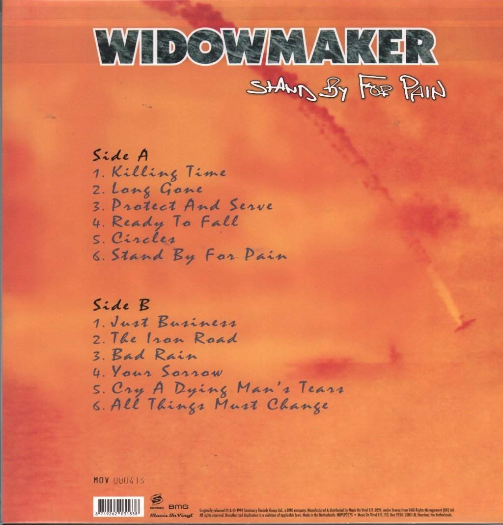 Widowmaker (Dee Snider) - Stand By For Pain - Lp