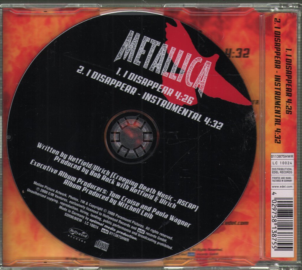 Metallica - I Disappear - Cd