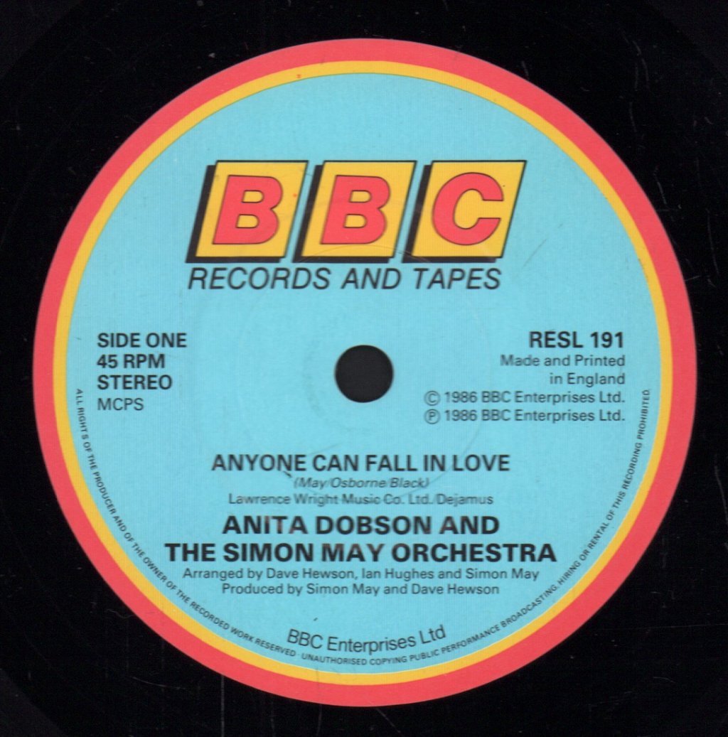 Anita Dobson - Anyone Can Fall In Love - 7 Inch