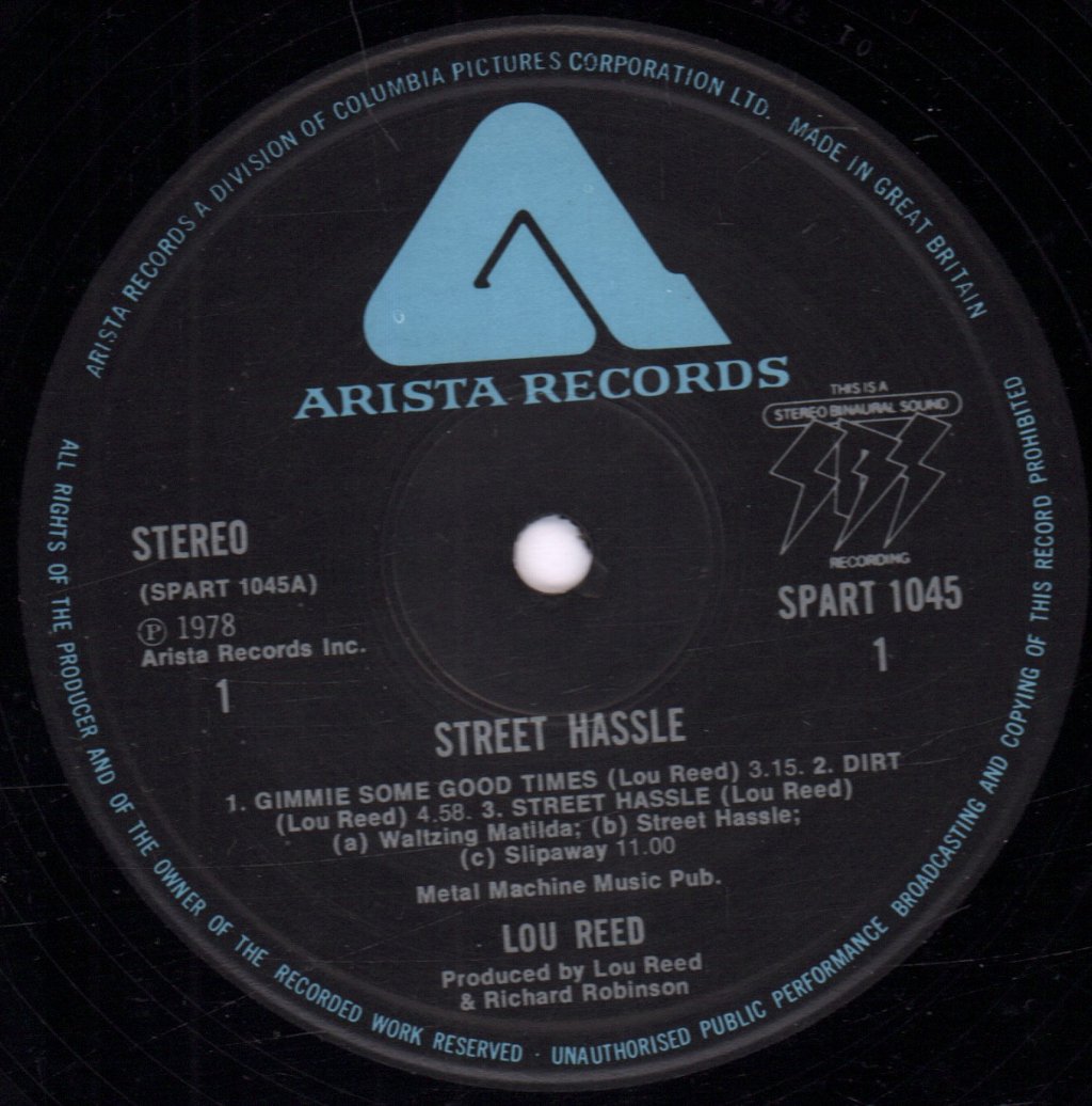 Lou Reed - Street Hassle - Lp