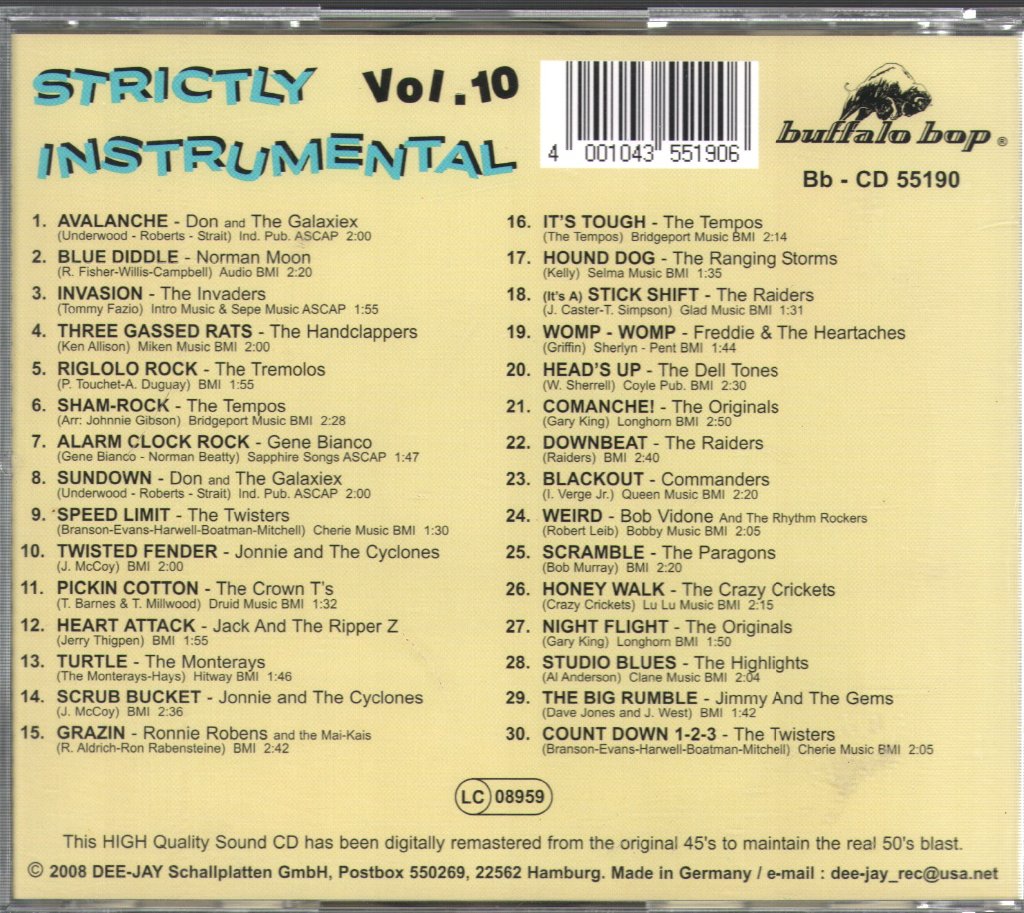 Various Artists - Strictly Instrumental Vol. 10 - Cd