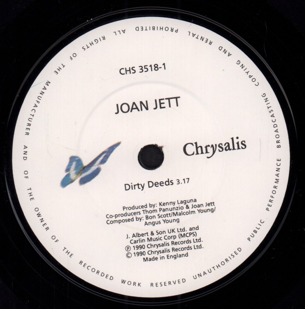 Joan Jett And The Blackhearts - Dirty Deeds - 7 Inch