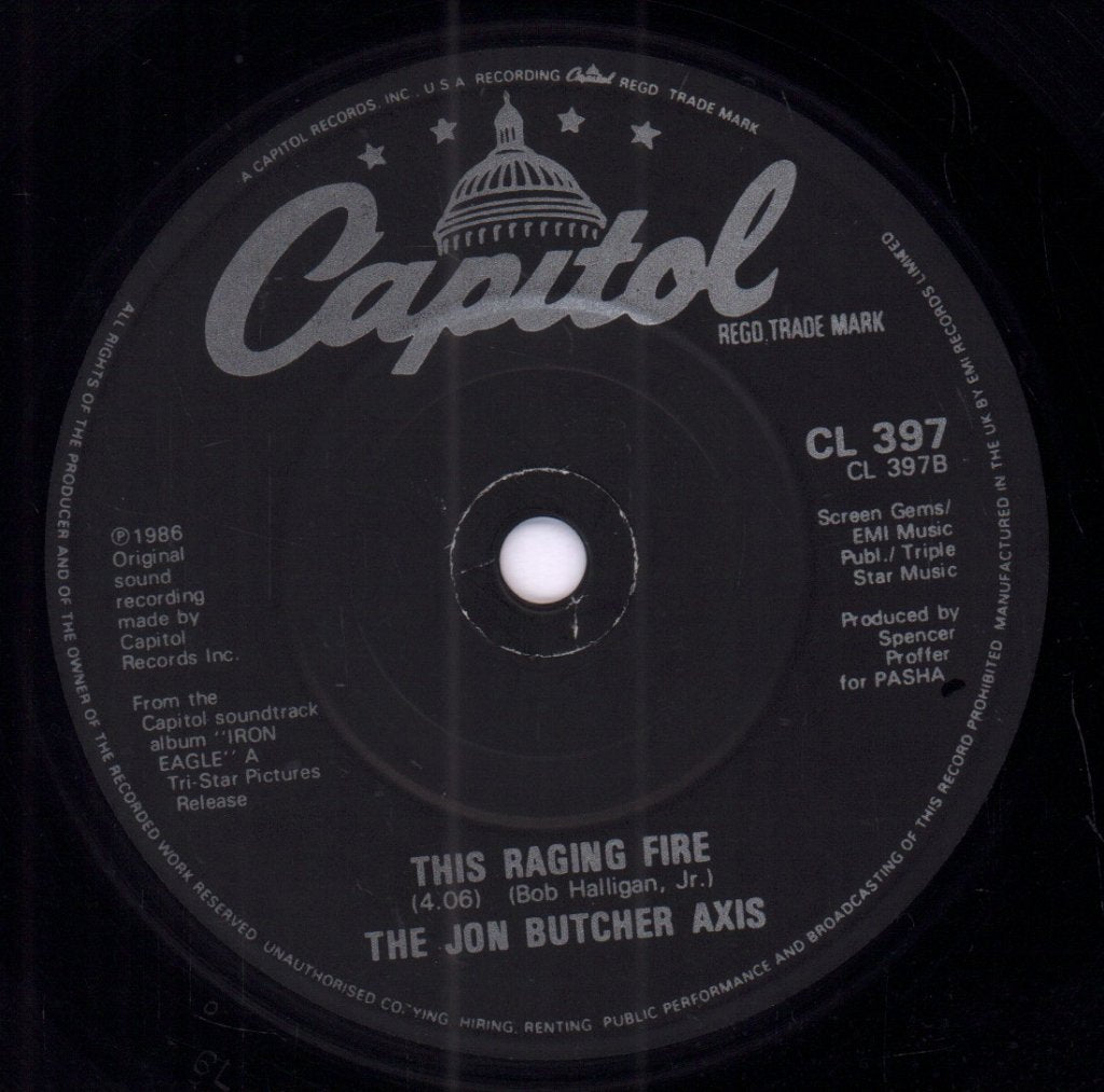 King Kobra/Jon Butcher Axis - Iron Eagle/This Raging Fire - 7 Inch