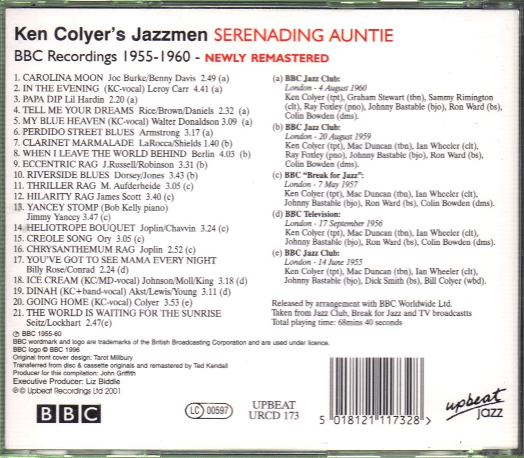 Ken Colyer's Jazzmen - Serenading Auntie - Cd