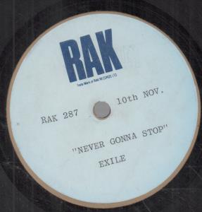 Exile (70'S Pop Group) - Never Gonna Stop - 7 Inch