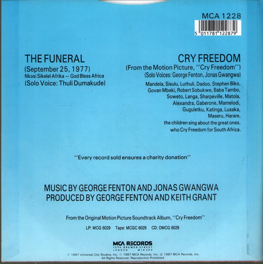 Cry Freedom Soundtrack - Cry Freedom - 7 Inch