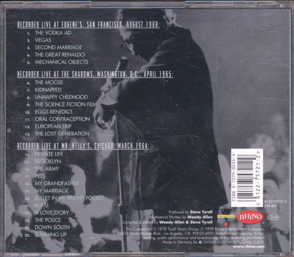 Woody Allen - Standup Comic - Cd