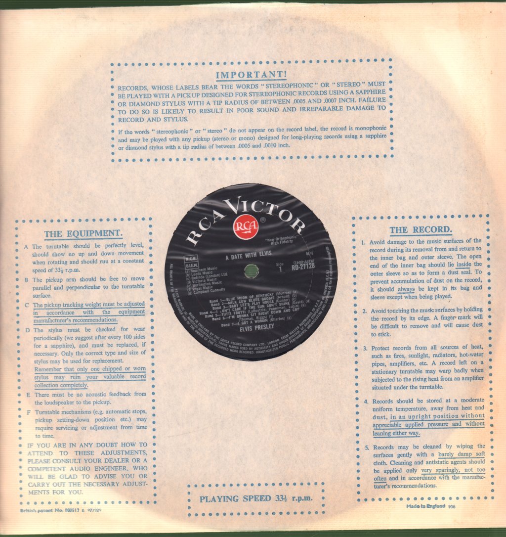 Elvis Presley - A Date With Elvis - Lp