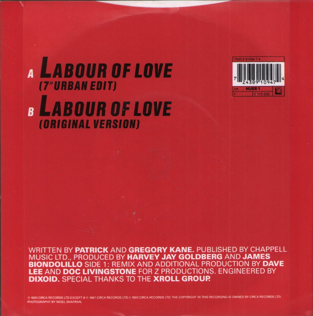 Hue And Cry - Labour Of Love - 7 Inch