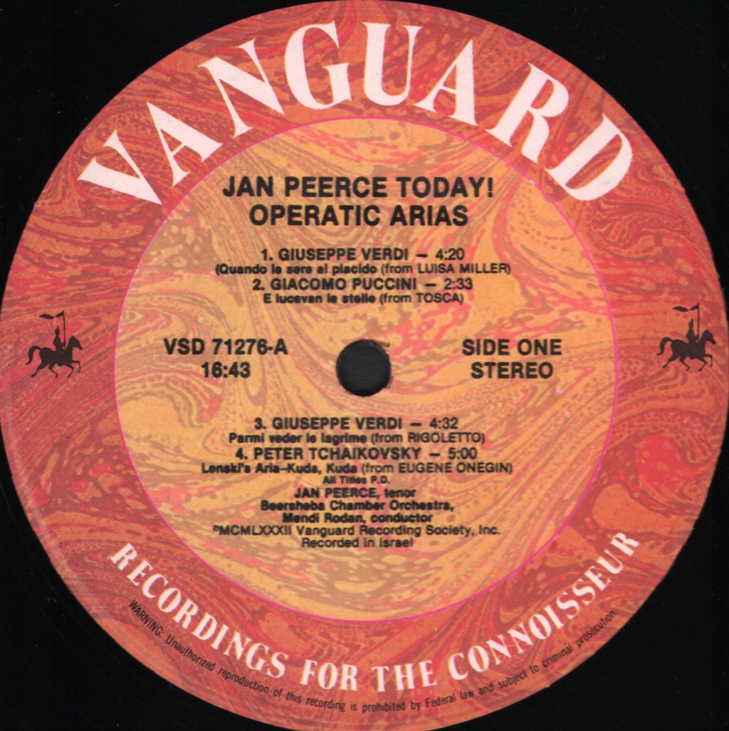 Jan Peerce - Today! - Lp