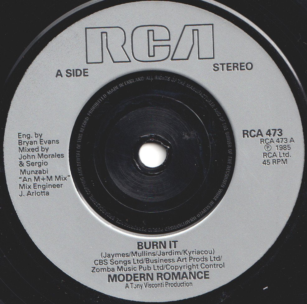 Modern Romance - Burn It - 7 Inch