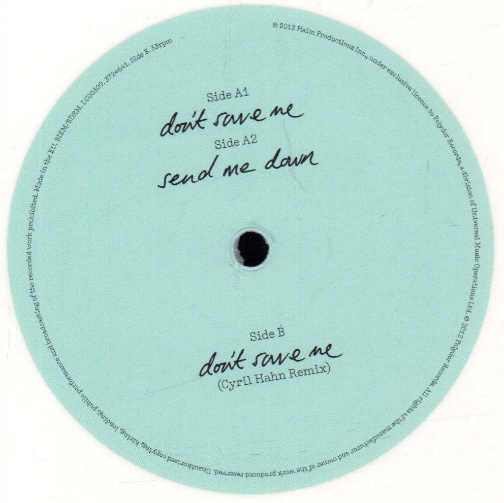 Haim - Don't Save Me - 10 Inch