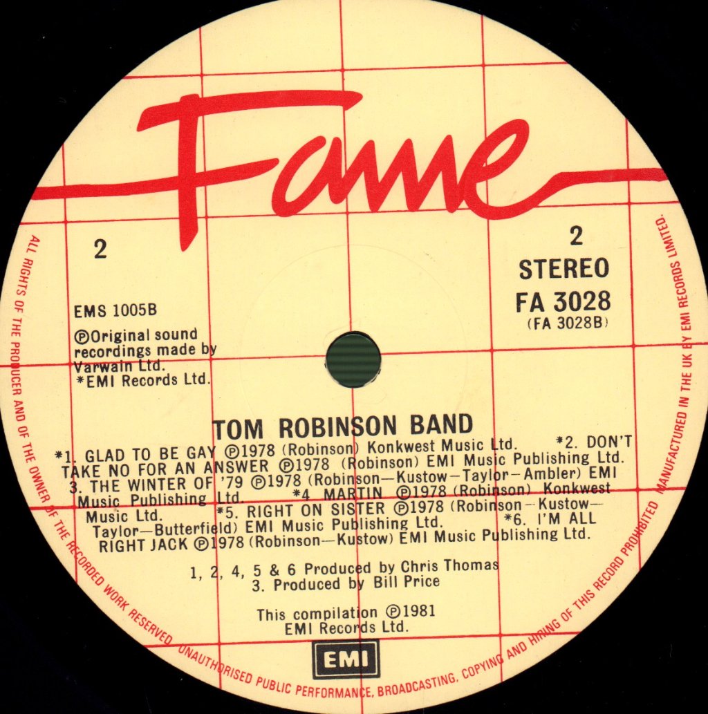 Tom Robinson Band - Tom Robinson Band - Lp