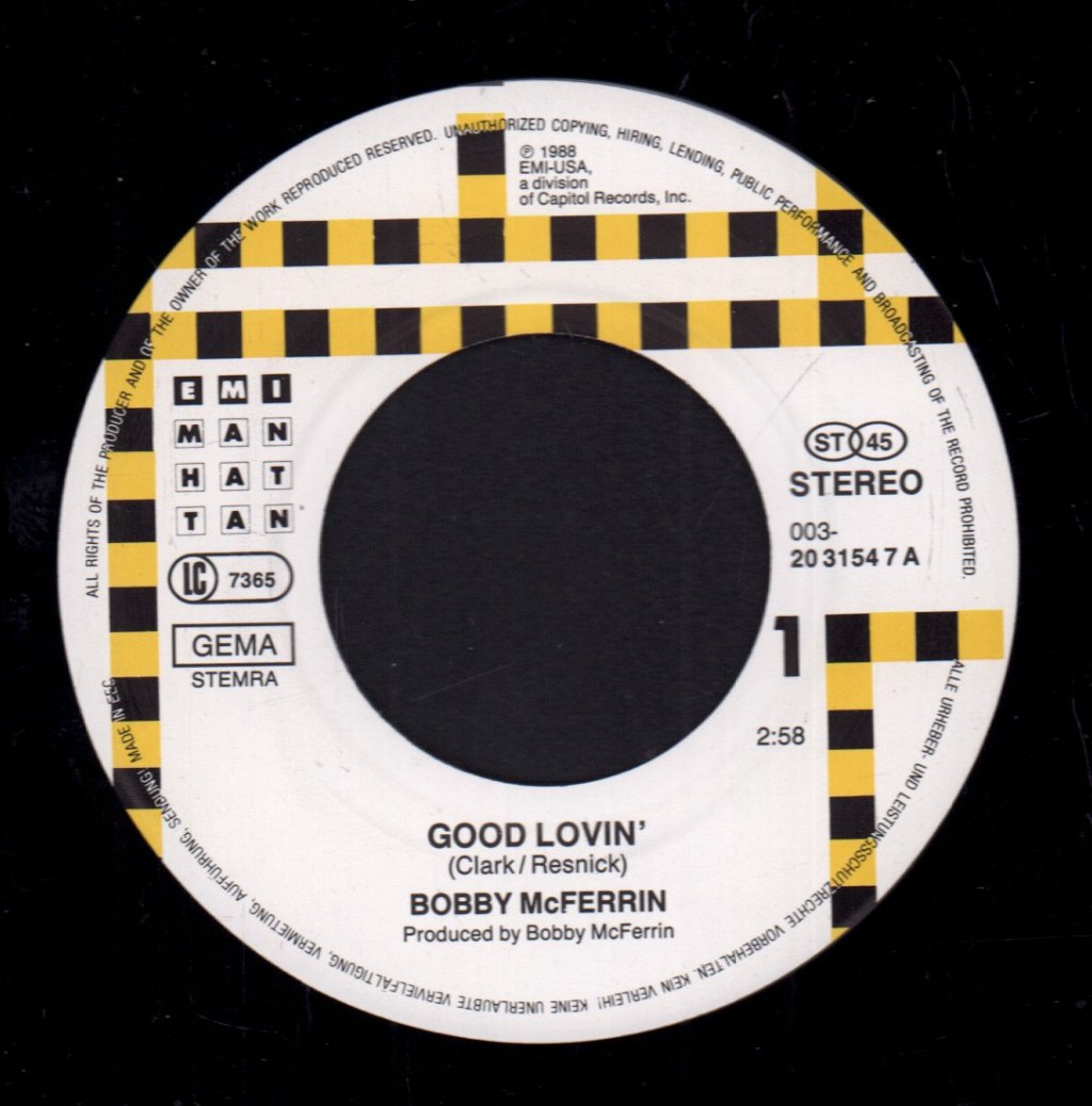 Bobby McFerrin - Good Lovin' - 7 Inch