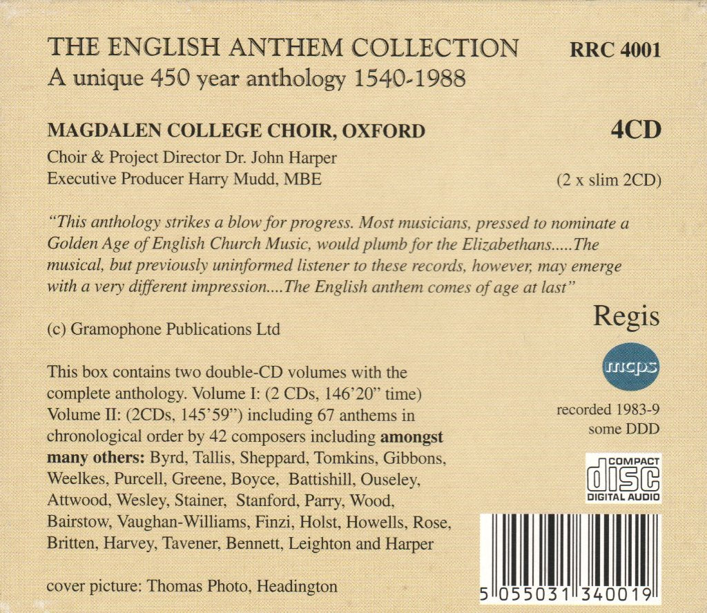 Magdelen College Choir, Dr. John Harper - English Anthem Collection - Cd Set