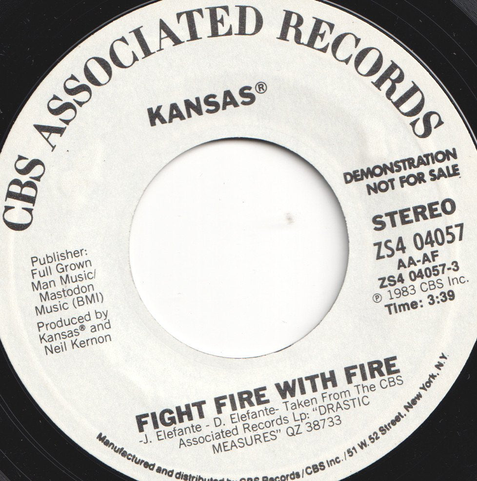 Kansas - Fight Fire With Fire - 7 Inch