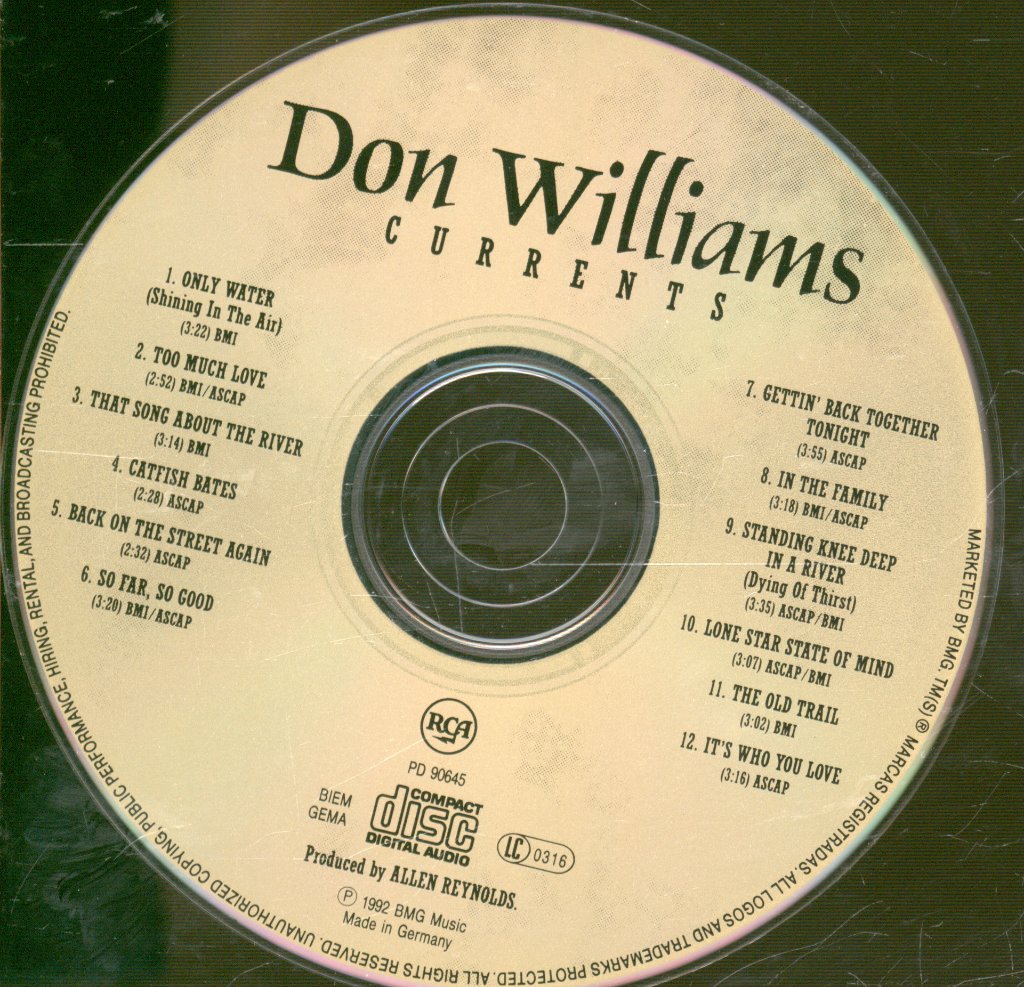 Don Williams - Currents - Cd