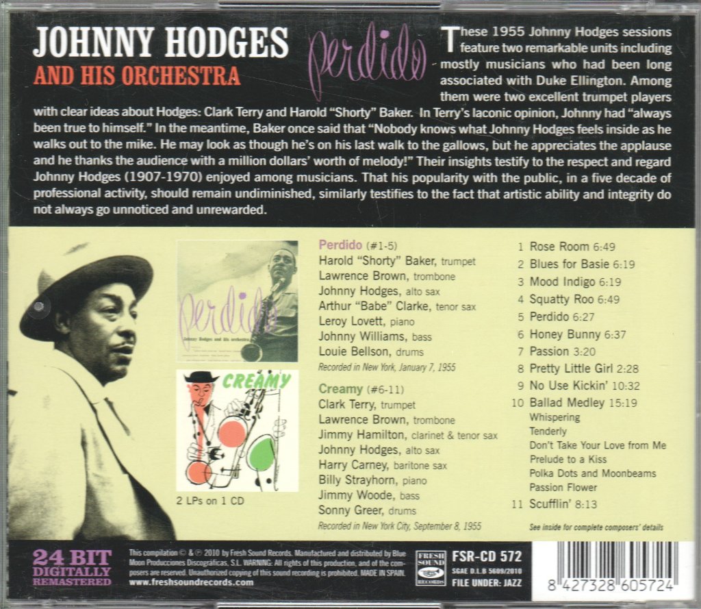 Johnny Hodges And His Orchestra - Perdido - Cd
