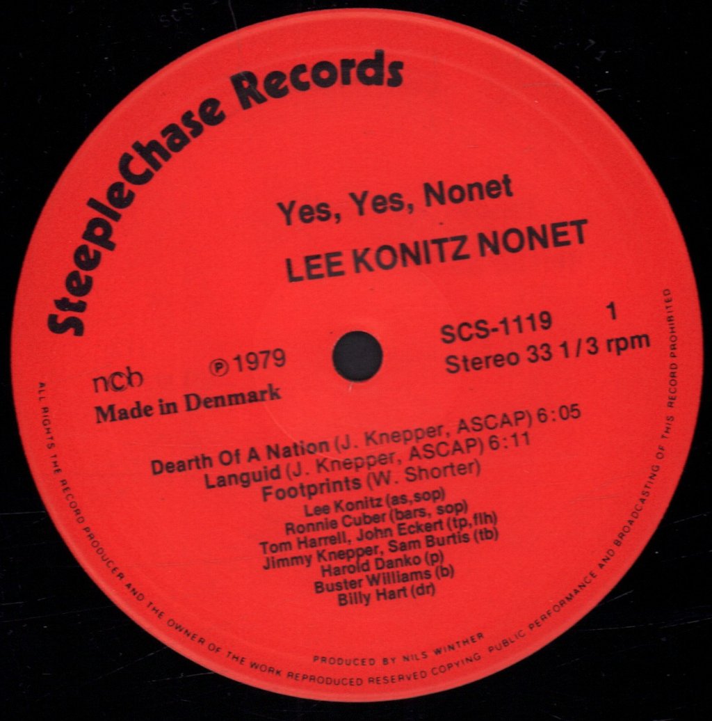 Lee Konitz Nonet - Yes Yes Nonet - Lp