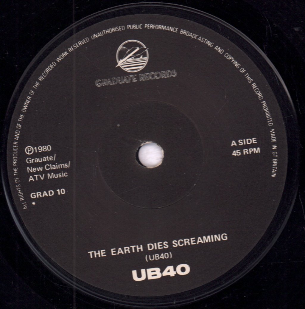 UB40 - Earth Dies Screaming - 7 Inch