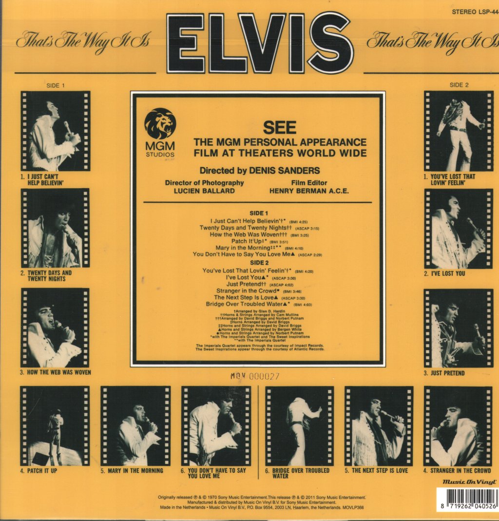 Elvis Presley - That's The Way It Is - Lp