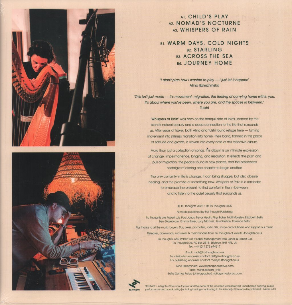 Alina Bzhezhinska & Tulshi - Whispers Of Rain - Lp