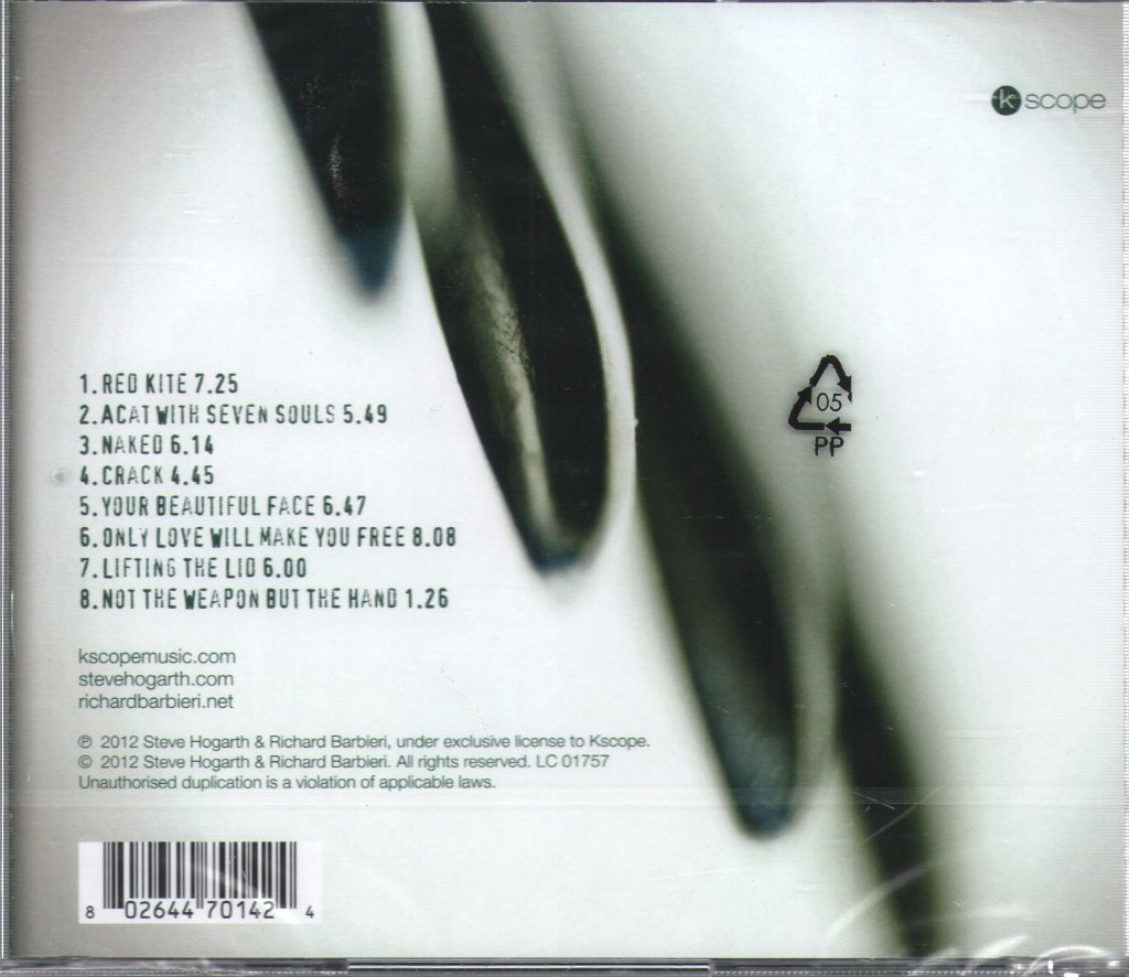 Steve Hogarth And Richard Barbieri - Not the Weapon But the Hand - Cd