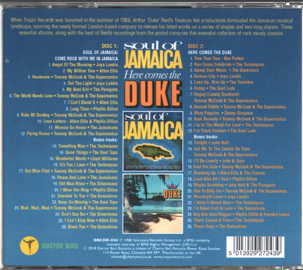 Various Artists - Soul Of Jamaica / Here Comes The Duke - Double Cd