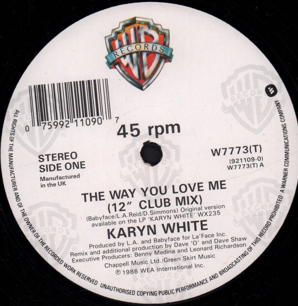 Karyn White - Way You Love Me - 12 Inch