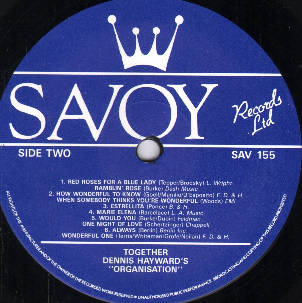 Dennis Hayward's Organisation - Together - Lp