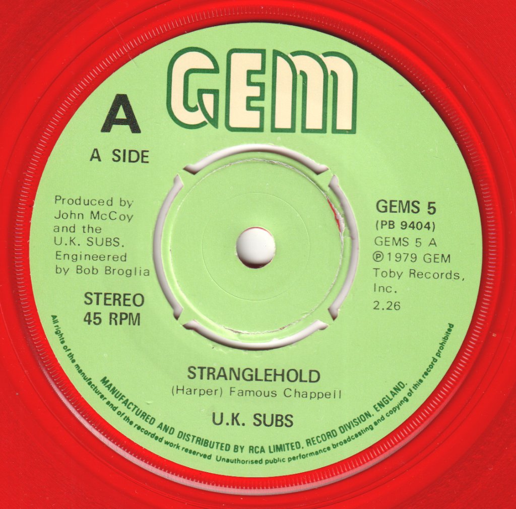 UK Subs - Stranglehold - 7 Inch