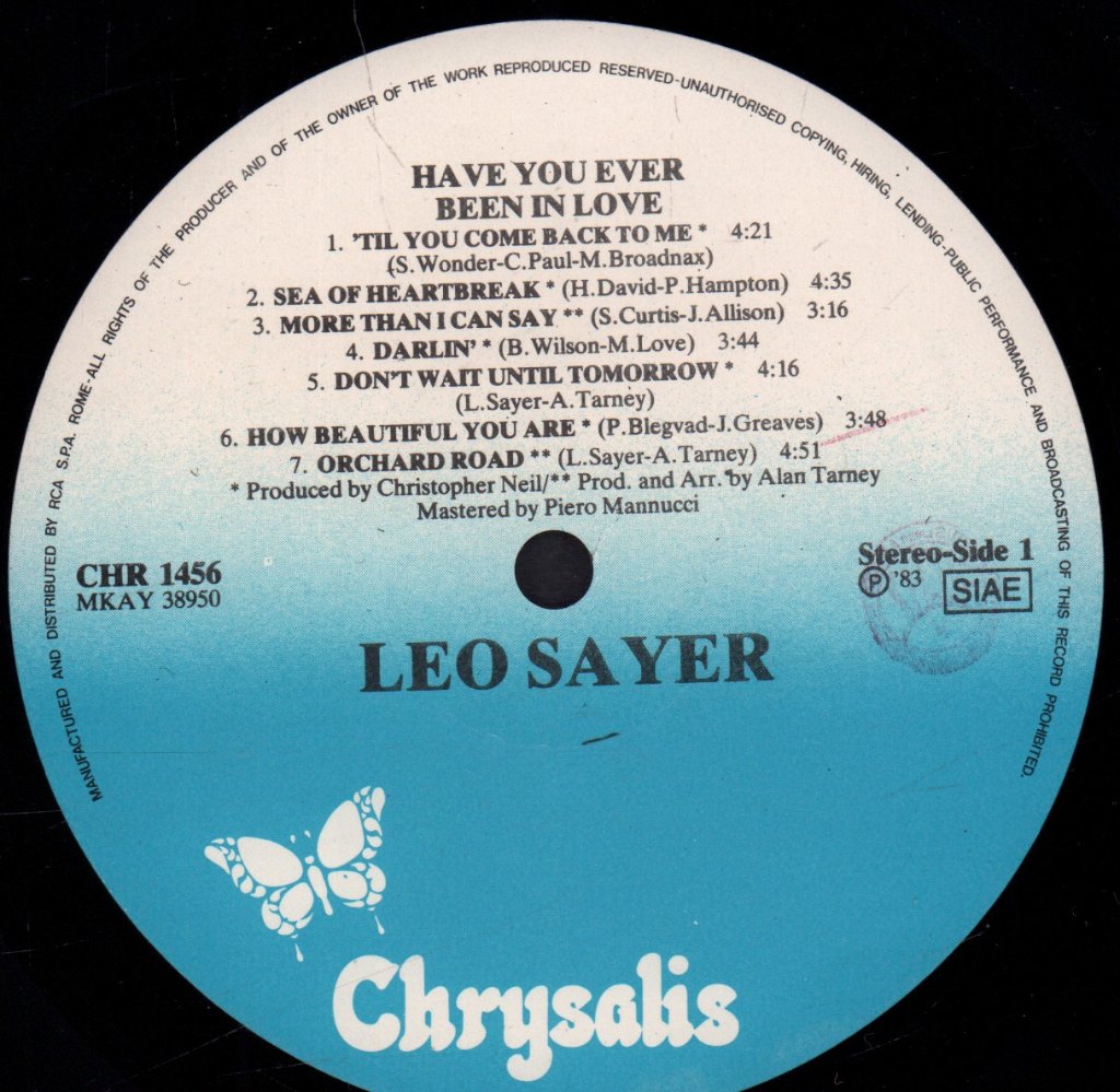 Leo Sayer - Have You Ever Been In Love - Lp