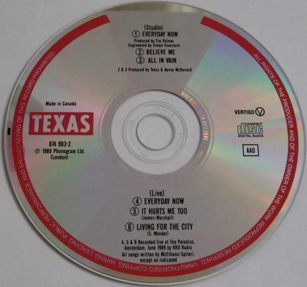 Texas - Everyday Now Live / Studio EP - Cd
