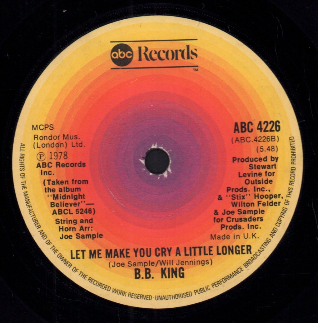 B.B. King - I Just Can't Leave Your Love Alone - 7 Inch