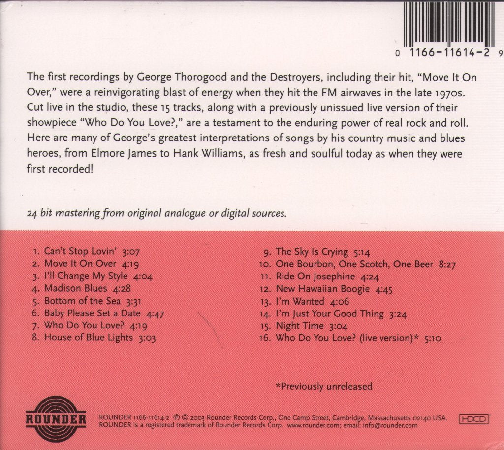 George Thorogood & The Destroyers - Who Do You Love? - Cd