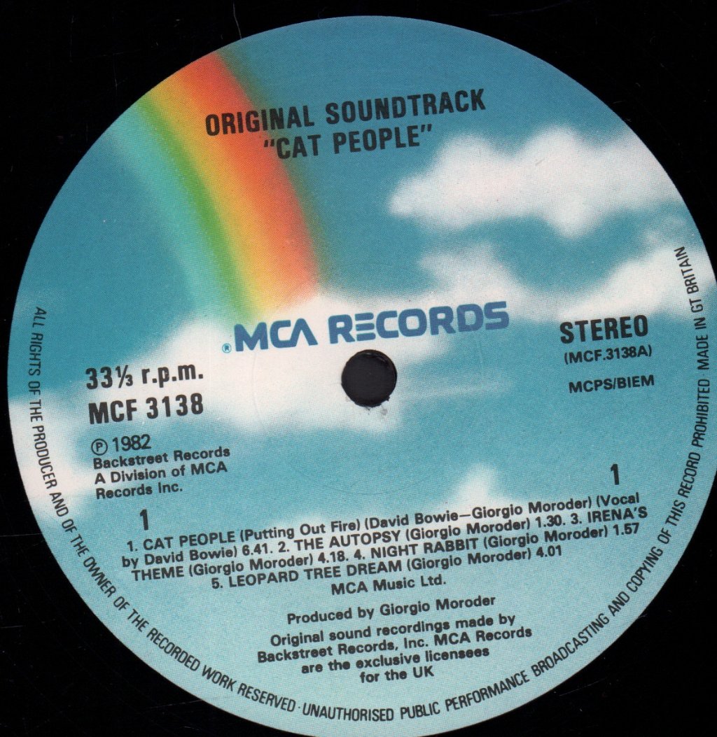 Giorgio Moroder - cat people Original Soundtrack - Lp