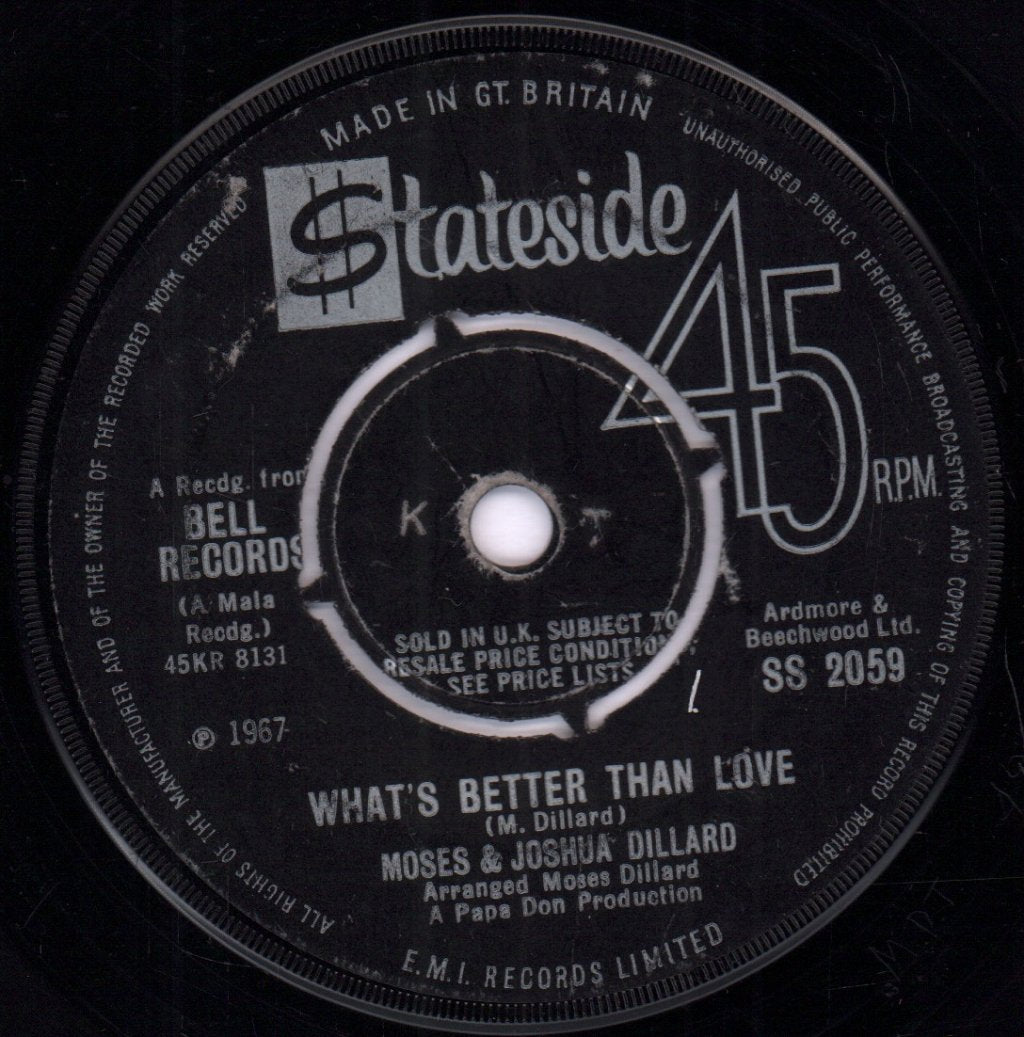 Moses And Joshua Dillard - My Elusive Dreams - 7 Inch