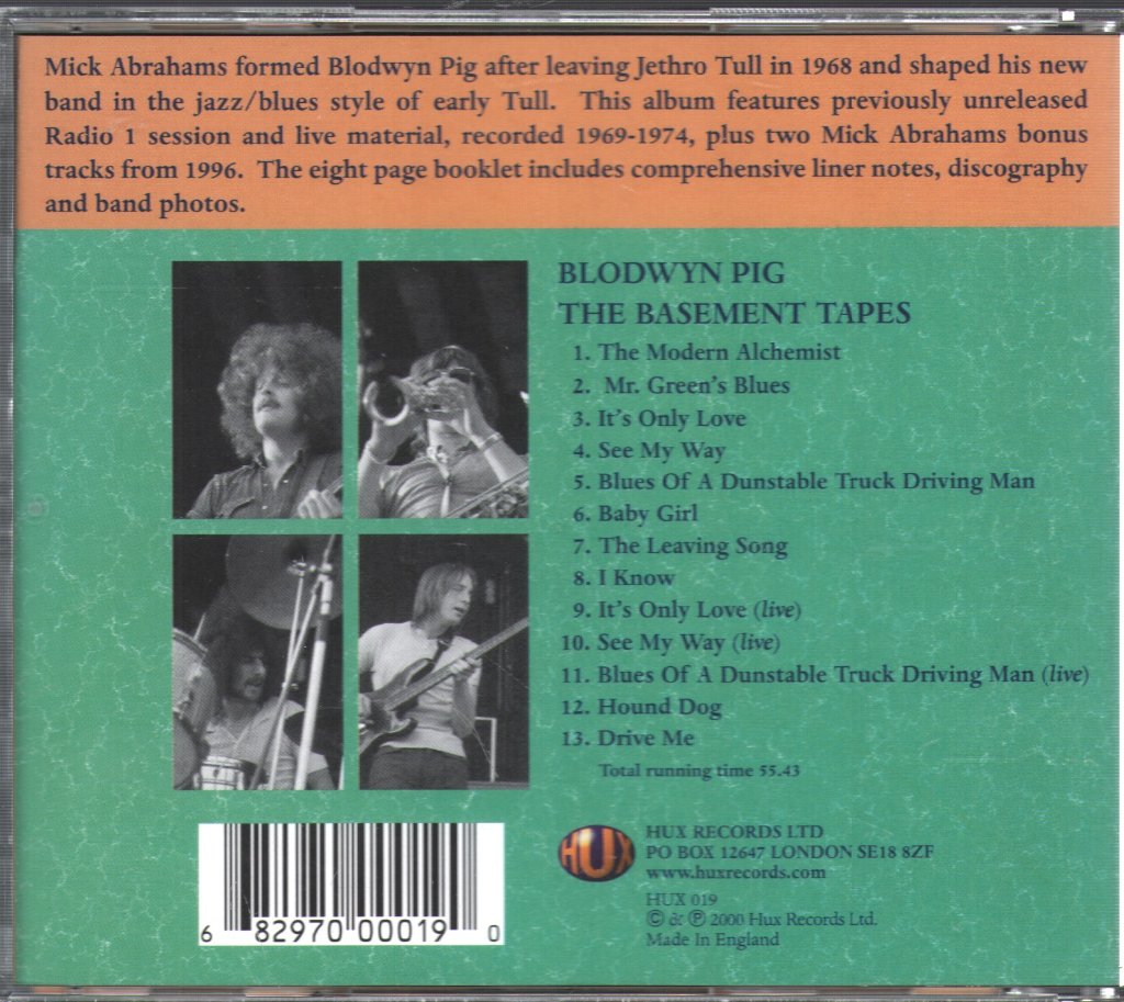 Blodwyn Pig - Basement Tapes - Cd