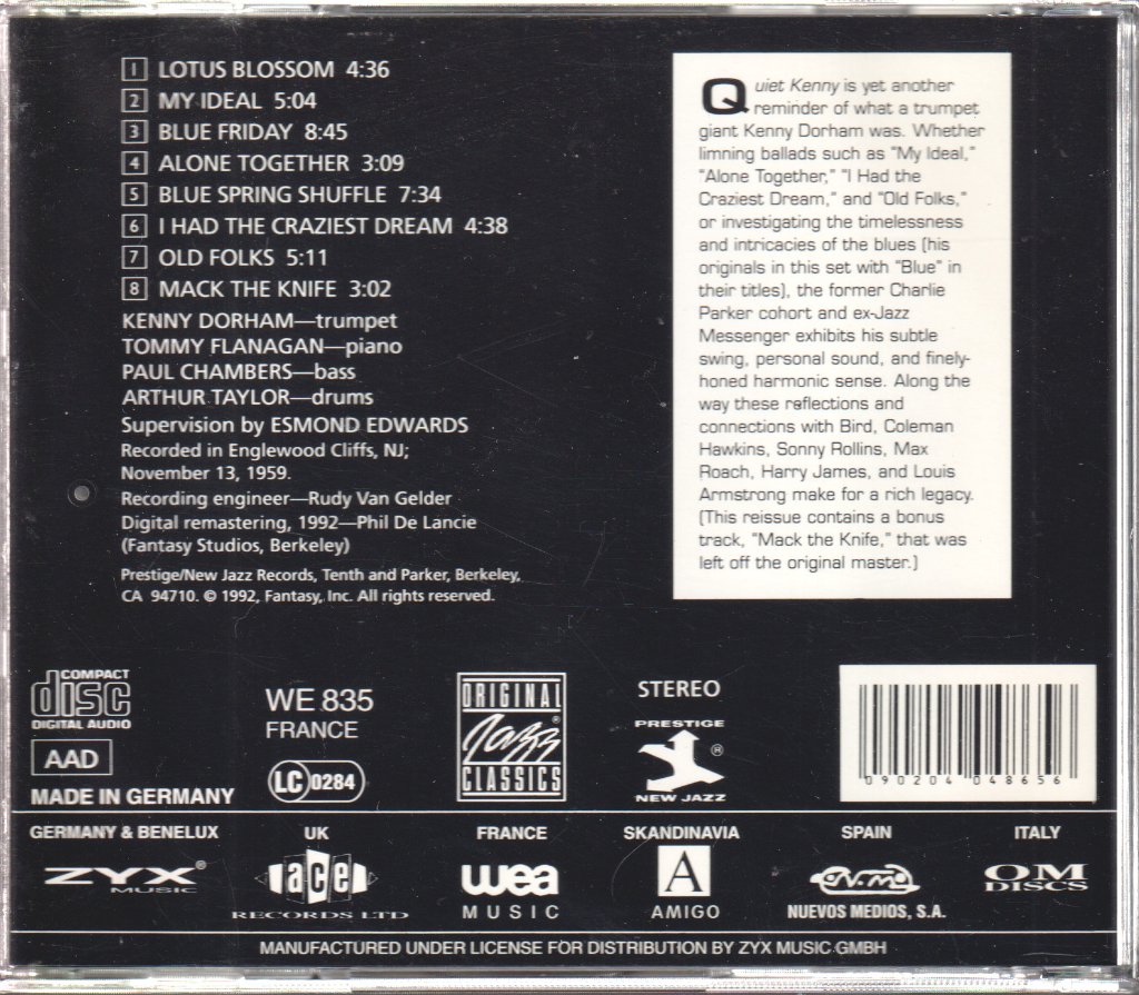 Kenny Dorham - Quiet Kenny - Cd