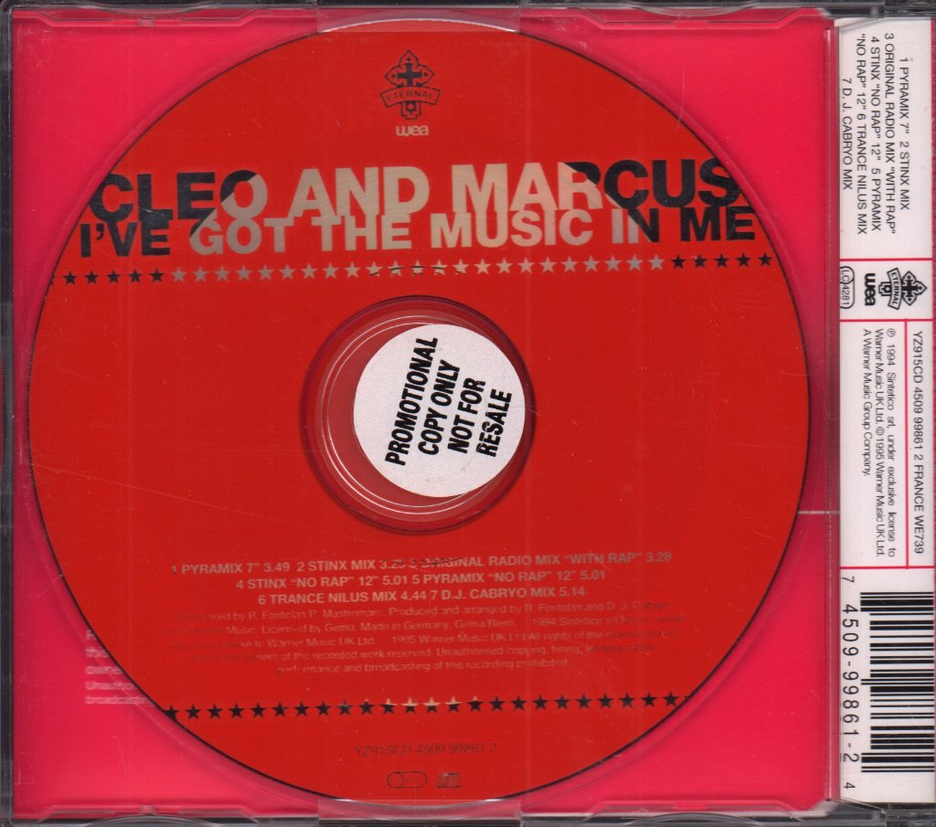 cleo and marcus - I've Got The Music In Me - Cd