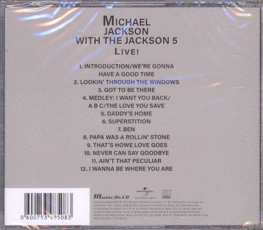 Michael Jackson With The Jackson 5 - Live! - Cd
