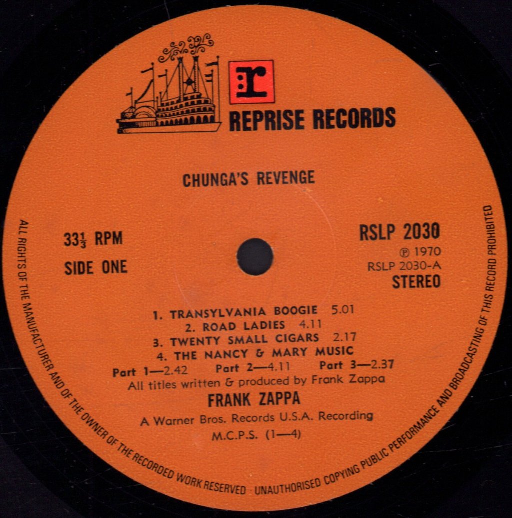 Frank Zappa - Chunga's Revenge - Lp